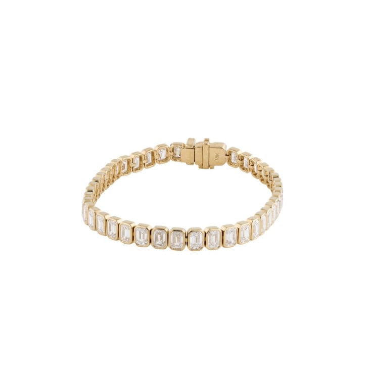 Mrs. Haldorsen - Quote no. 2 - 10 carats - 17 cm bezel setting tennis bracelet with radiant cut diamonds