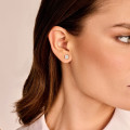 2.00 carat solitaire princess cut diamond earrings in white gold