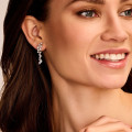2.70 carat earrings in platinum with round and marquise diamonds