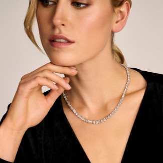 High Jewellery - 20.10 carat diamond gradient necklace in yellow gold