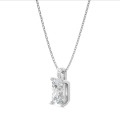 1.00 carat solitaire radiant cut diamond pendant in white gold
