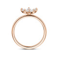 Flower Ring with Marquise cut Diamond Petals
