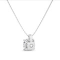 1.00 carat solitaire pendant in white gold with round diamond