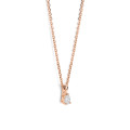 0.15 carat solitaire pendant with a pear cut diamond in red gold