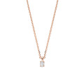 0.15 carat solitaire pendant with a oval cut diamond in red gold