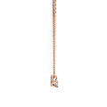 0.15 carat solitaire pendant with a cushion cut diamond in red gold