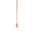 0.15 carat solitaire pendant with a round cut diamond in red gold
