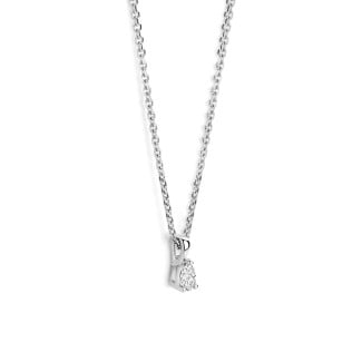 New Arrivals - 0.15 carat solitaire pendant with a pear cut diamond in white gold