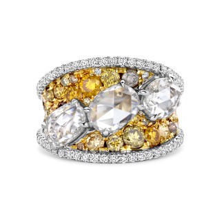 One of a kind - Cocktail ring in white and yellow gold