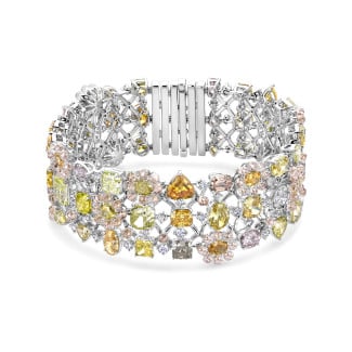 Bracelets - One of a kind - 37.61 carat bracelet in white and yellow gold