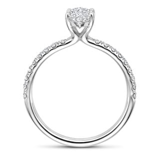 Engagement - 1.00Ct solitaire ring in white gold with Marquise diamond