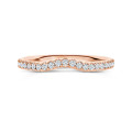 0.23 carat half-set eternity ring in red gold - matches with specific rings from the BAUNAT Iconic collection