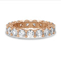3.40 carat diamond eternity ring in red gold
