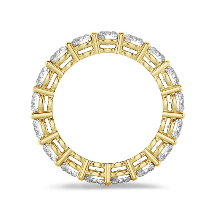 3.40 carat diamond eternity ring in yellow gold