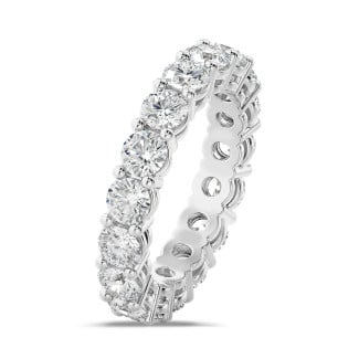 3.40 carat diamond eternity ring in white gold