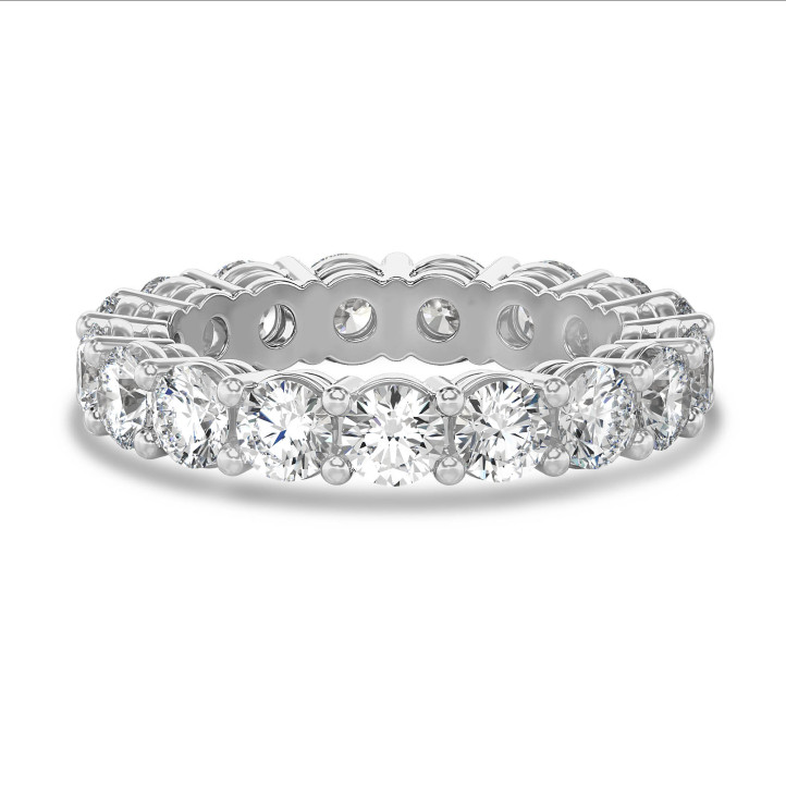 3.40 carat diamond eternity ring in white gold