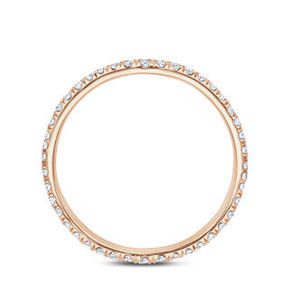 Wedding - 0.46 carat full-set eternity ring in red gold - matches with specific rings from the BAUNAT Iconic collection