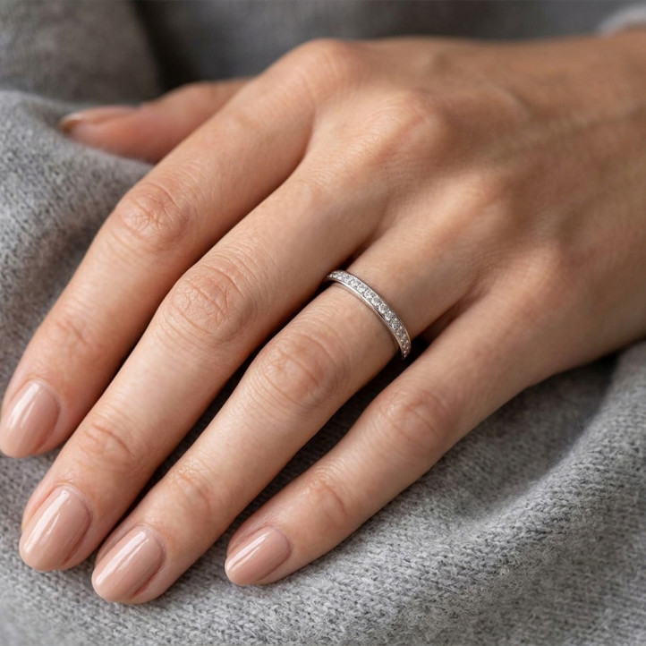 0.55 carat diamond eternity ring (full set) in white gold