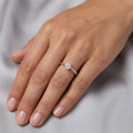 1.25 carat solitaire diamond ring in red gold