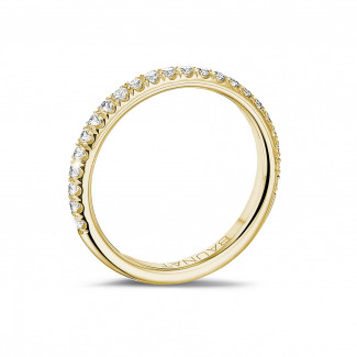 Eternity ring - 0.35 carat eternity ring (half set) in yellow gold with round diamonds