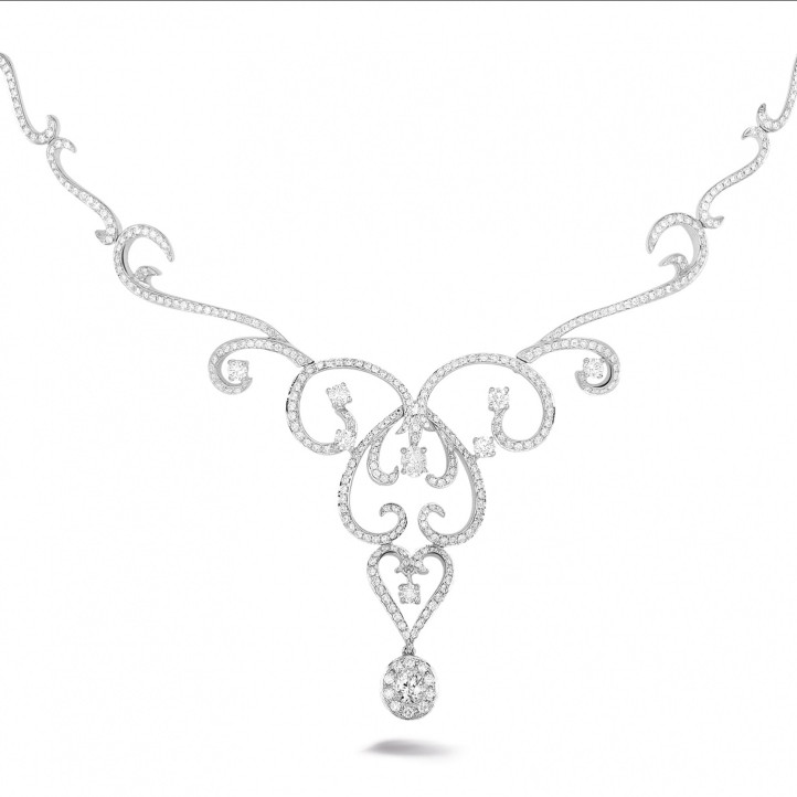 3.65 carat diamond necklace in platinum