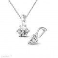 0.75 carat platinum solitaire pendant with round diamond