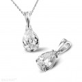 2.00 carat platinum solitaire pendant with pear shaped diamond
