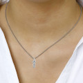 0.57 carat trilogy diamond pendant in platinum