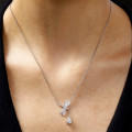 0.36 carat diamond dragonfly necklace in platinum