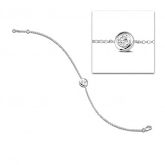Bracelets - 0.70 carat diamond satellite bracelet in platinum