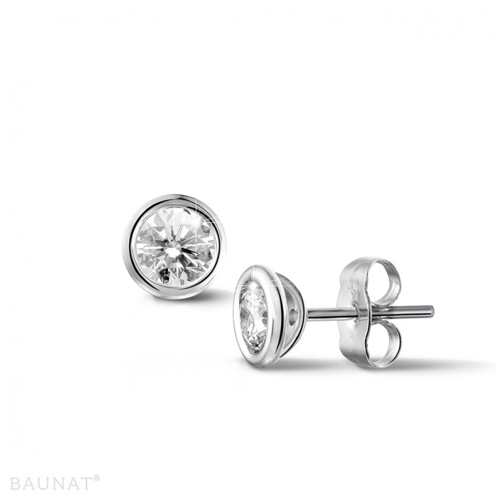 0.60 carat diamond satellite earrings in platinum