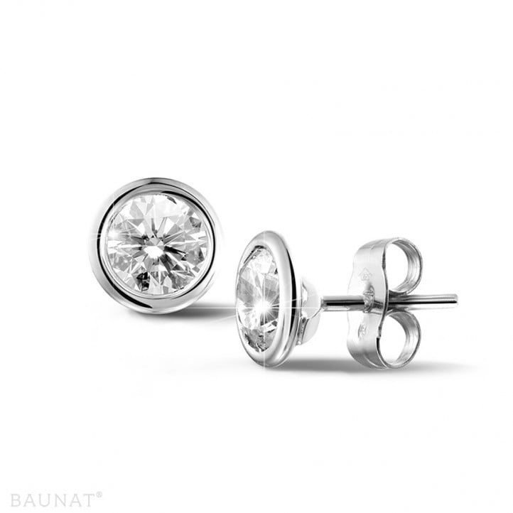 1.50 carat diamond satellite earrings in platinum