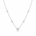 0.45 carat diamond satellite necklace in white gold