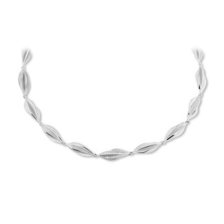 Necklaces - 0.20 carat diamond design necklace in white gold