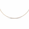 0.30 carat fine diamond necklace in red gold