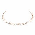 3.65 carat diamond necklace in red gold