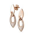 0.27 carat fine diamond earrings in red gold