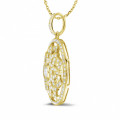 1.10 carat diamond pendant in yellow gold