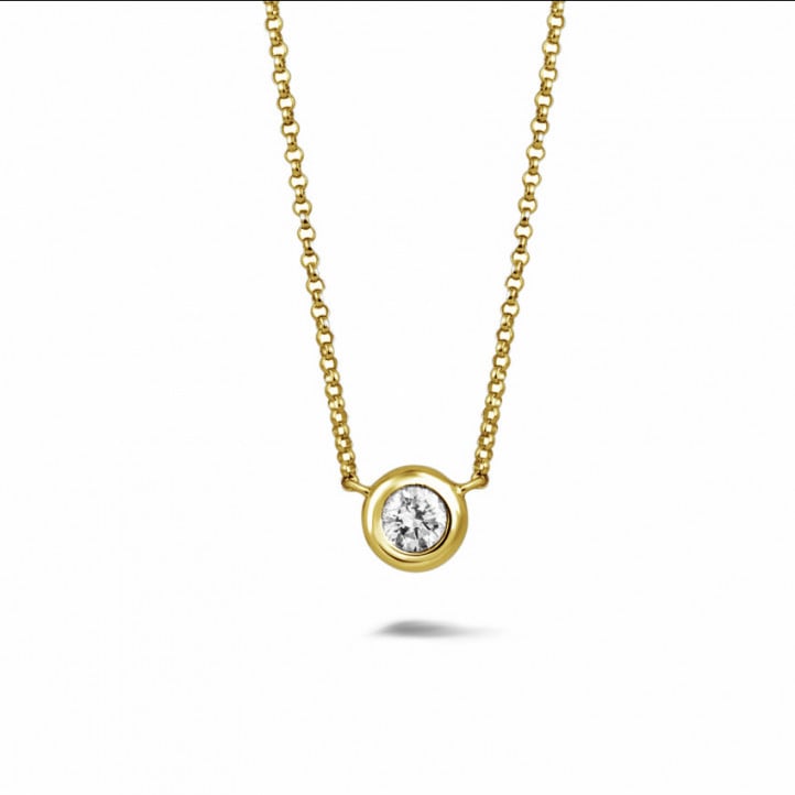 0.50 carat diamond satellite pendant in yellow gold