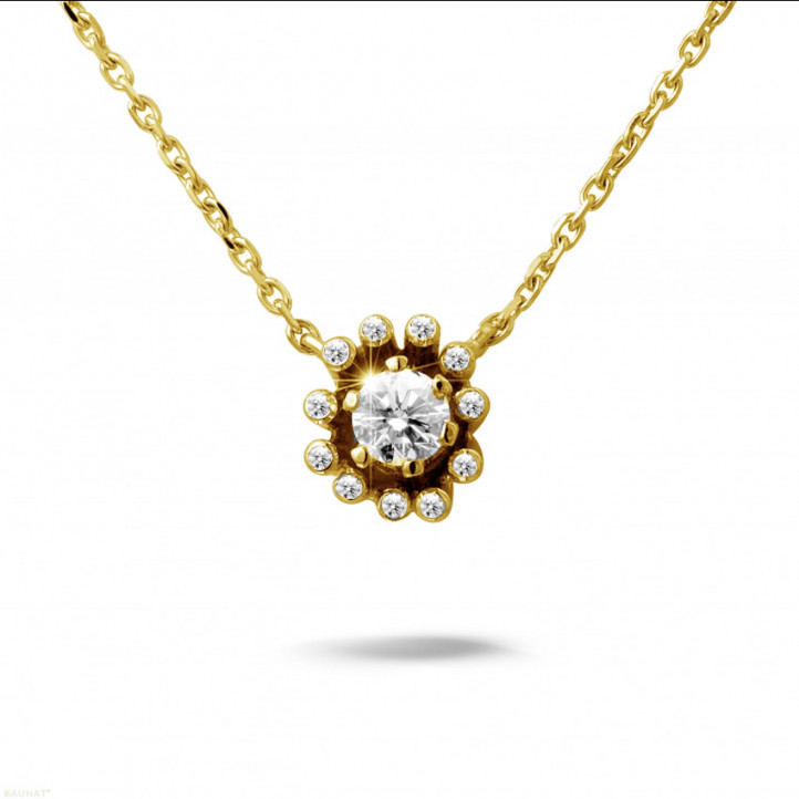 0.25 carat diamond design pendant in yellow gold