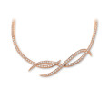 7.90 carat diamond design necklace in red gold