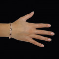 0.88 carat fine diamond chain bracelet in red gold