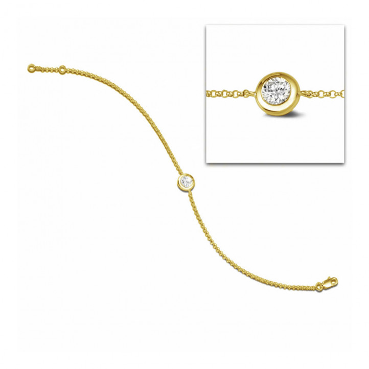 0.50 carat diamond satellite bracelet in yellow gold