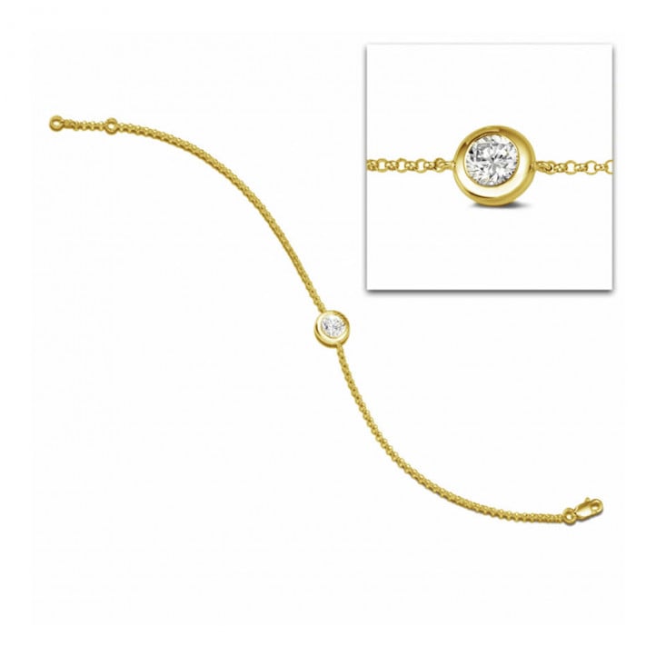 0.70 carat diamond satellite bracelet in yellow gold