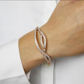 2.43 carat diamond design bracelet in red gold