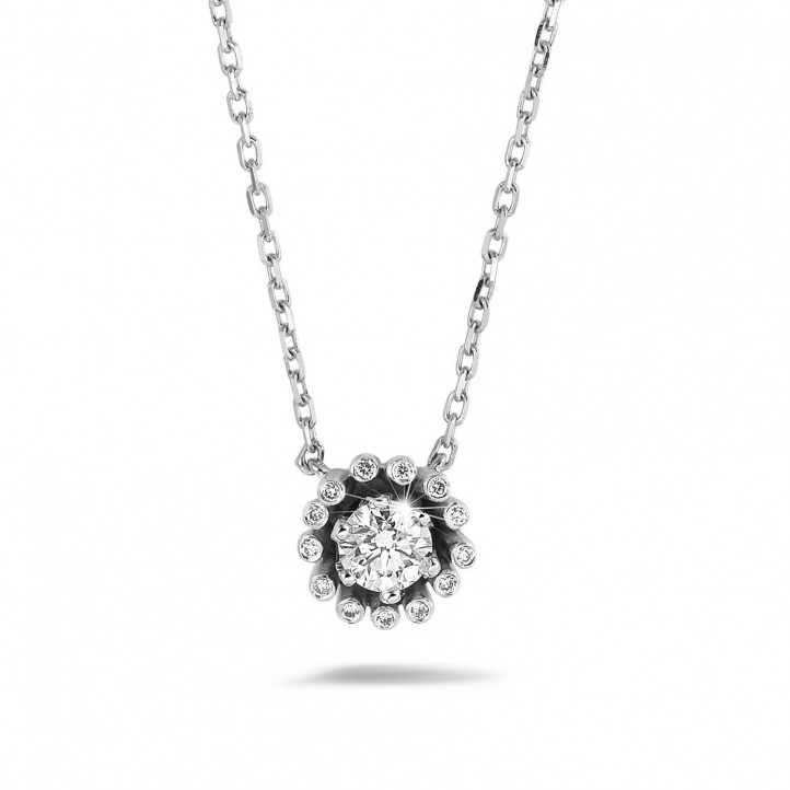 0.50 carat diamond design pendant in white gold