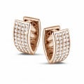 1.20 carat diamond earrings in red gold