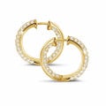 2.15 carat diamond creole earrings in yellow gold