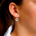 0.76 carat diamond design earrings in red gold