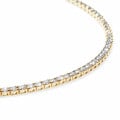14.60 carat diamond river necklace in yellow gold